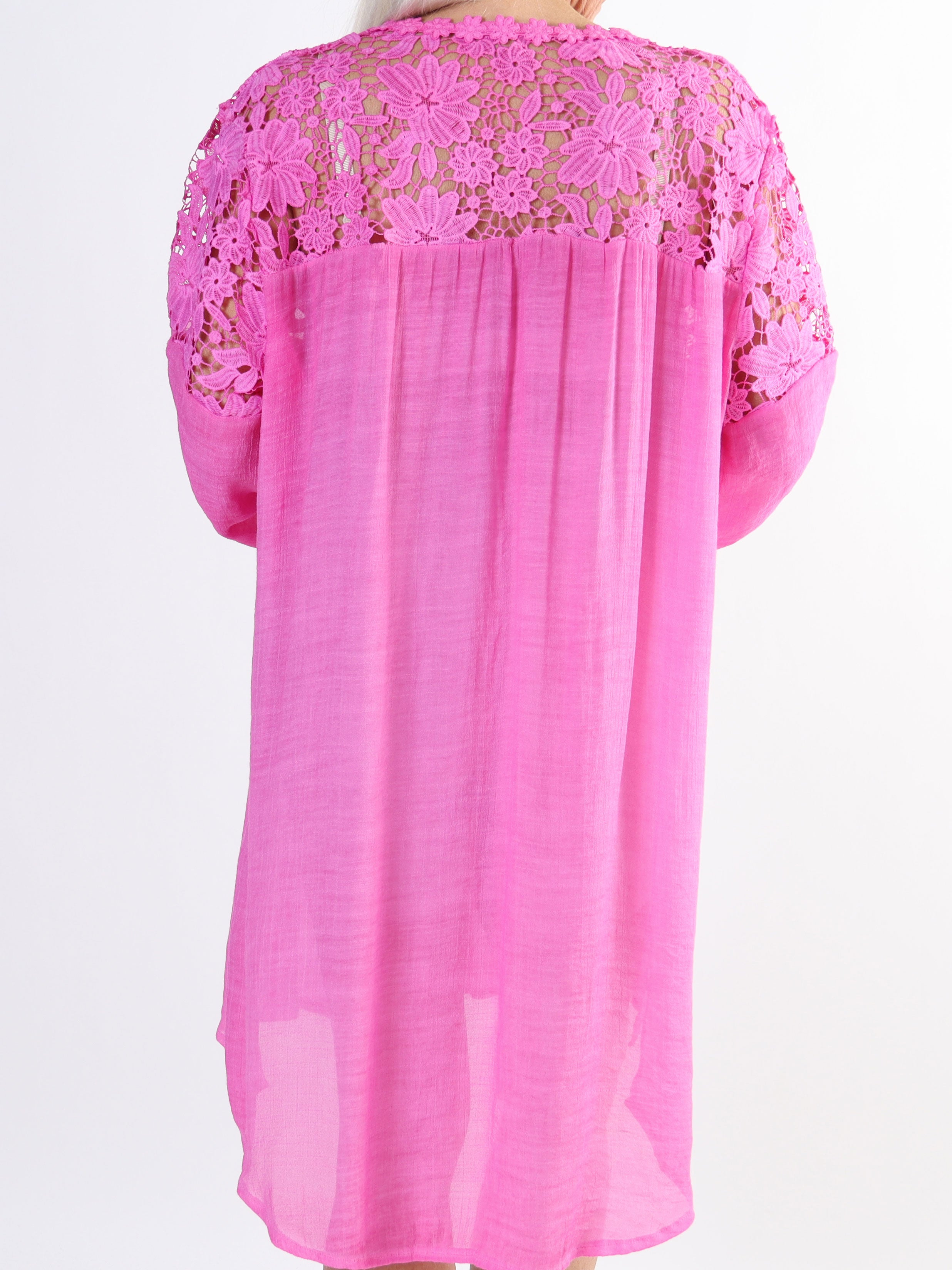 Juliette - Plus size tunika i bomuldsblanding med broderinger